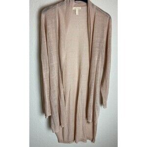 Eileen Fisher Womens Cardigan Sweater Brown Size XS Solid Open Long Sleeve